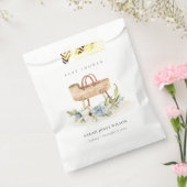 ボホ子供部屋ブルーフローラバシネットベイビーシャワー フェイバーバッグ (封をした状態)