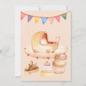 ボホ子供部屋ベビークリブベビーシャワーサンキューカード サンキューカード (裏面)