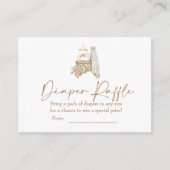 ボホ子供部屋ベビーシャワーおむつラッフル エンクロージャーカード (正面)