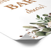 ボホ子供部屋ベビーシャワー桃佐バー標識 ポスター (角)