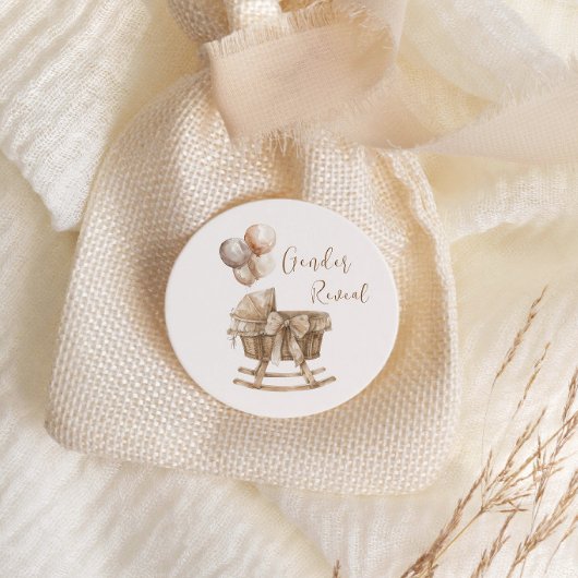 ボホ子供部屋ベージュバルーン性別リビール ラウンドシール