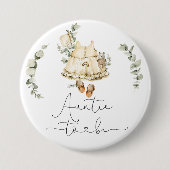 ボホ子供部屋ユーカリ女の子シャワーアウンティ 缶バッジ (正面)