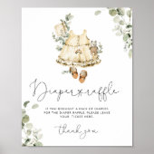 ボホ子供部屋ヴィンテージ衣装おむつラッフルサイン ポスター (正面)