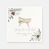 ボホ子供部屋冬の常緑赤ちゃんシャワー スタンダードカクテルナプキン (正面)