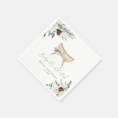 ボホ子供部屋冬の常緑赤ちゃんシャワー スタンダードカクテルナプキン (角)