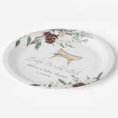 ボホ子供部屋冬の常緑赤ちゃんシャワー ペーパープレート (アングル)