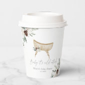 ボホ子供部屋冬の常緑赤ちゃんシャワー 紙コップ (裏面)