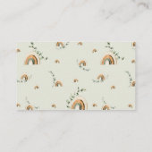 ボホ子供部屋服の女の子の本ベビーチケット エンクロージャーカード (裏面)