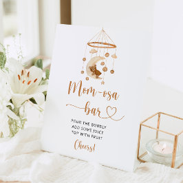 ボホ子供部屋桃佐バー台座標識 台座サイン