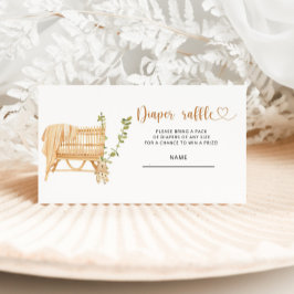 ボホ子供部屋男女兼用おむつラッフルチケット エンクロージャーカード