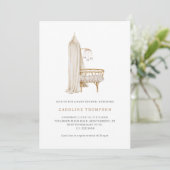 ボホ子供部屋男女兼用ベビーシャワー 招待状 (スタンド正面)