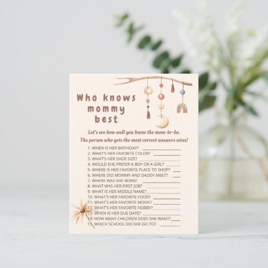 ボホ子供部屋誰がママのゲーム最高のを知っている。 (スタンド正面)