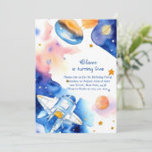 ボホ宇宙子供の誕生日 招待状 (スタンド正面)