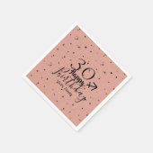 ボホ射手座ブラックスターズピンクの誕生日 スタンダードカクテルナプキン (角)