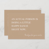 ボホ小さなビジネスで少し幸せなダンス サンキューカード (正面/裏面)