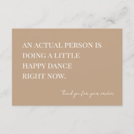 ボホ小さなビジネスで少し幸せなダンス サンキューカード