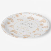 ボホ小さな太陽男女兼用の赤ちゃんシャワー ペーパープレート (アングル)