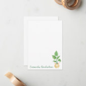 ボホ工場ミニマモダンリストパーソナライズされた ノートカード (正面/裏面インサイチュ)