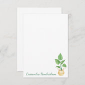 ボホ工場ミニマモダンリストパーソナライズされた ノートカード (正面/裏面)