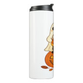 ボホ幽霊&ブラックキャット – カボチャのトリックまたは治療 タンブラー (回転左)