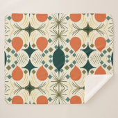 ボホ幾何ダイヤカラフルモンド模様 シェルパブランケット (正面(横))