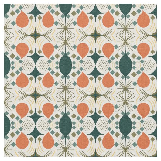 ボホ幾何ダイヤカラフルモンド模様 ファブリック (クローズアップ)