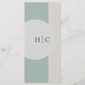 ボホ幾何モダン抽象芸術グリーングレートープ メニュー (裏面)