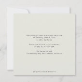 ボホ幾何学ゴールドグリーンの受付のみ 招待状 (裏面)