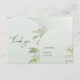 ボホ幾何学的アーチユーカリの葉ほこりっぽいピンク エンクロージャーカード