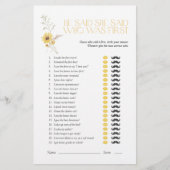 ボホ彼は彼女はヒマワリのブライダルシャワーゲームを言った (正面)