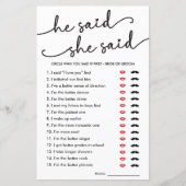 ボホ彼は彼女はブライダルシャワーゲームを言った (正面)