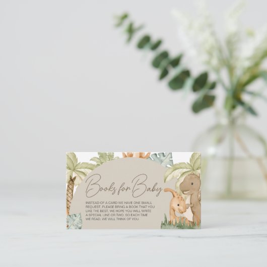 ボホ恐竜の赤ちゃんシャワーベビー エンクロージャーカード (スタンド正面)