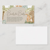 ボホ恐竜の赤ちゃんシャワーベビー エンクロージャーカード (正面/裏面)