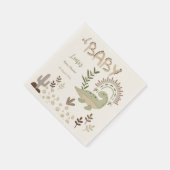 ボホ恐竜オお洒落ベビーベイビーシャワーカスタム スタンダードカクテルナプキン (角)