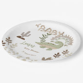 ボホ恐竜オお洒落ベビーベイビーシャワー ペーパープレート (アングル)