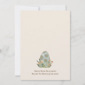 ボホ恐竜ベージュ男の子のシャワー 招待状 (裏面)