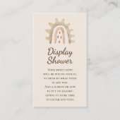 ボホ恐竜ベージュ赤ちゃんシャワー表示シャワー エンクロージャーカード (正面)