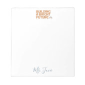 ボホ感動的レインボー先生メモ帳 ノートパッド (正面)