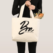 ボホ感動的引用文 ラージトートバッグ (正面(商品))