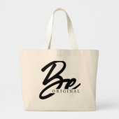 ボホ感動的引用文 ラージトートバッグ (正面)