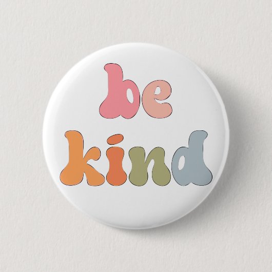 ボホ感動的水カラフル色は優しい 缶バッジ (正面)