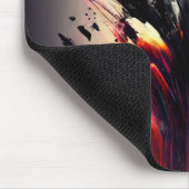 ボホ抽象芸術アートと女の子顔 マウスパッド (コーナー)