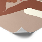 ボホ抽象芸術ウーマンポートレート ポスター (角)