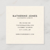 ボホ抽象芸術シンプルモダン名刺 スクエア名刺 (裏面)