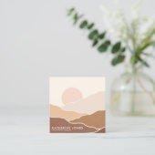 ボホ抽象芸術シンプルモダン名刺 スクエア名刺 (スタンド正面)