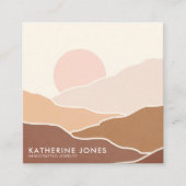 ボホ抽象芸術シンプルモダン名刺 スクエア名刺 (正面)