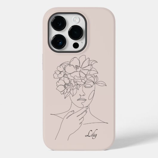 ボホ抽象芸術シンプルラインアートボホシック Case-Mate iPhoneケース (裏面)
