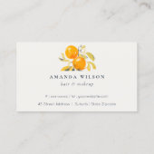 ボホ抽象芸術スケッチオレンジガーデンアポイントメント 名刺 (裏面)