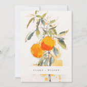 ボホ抽象芸術スケッチオレンジリハーサルディナー 招待状 (裏面)