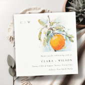 ボホ抽象芸術スケッチオレンジ庭園の結婚式 スタンダードカクテルナプキン